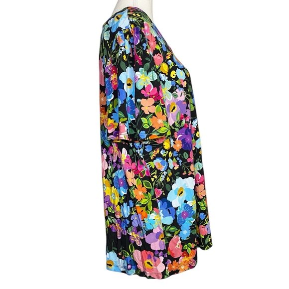 Johnny Was THE JANIE FAVORITE FLUTTER SLEEVE HENLEY TOP - Picture 3 of 13